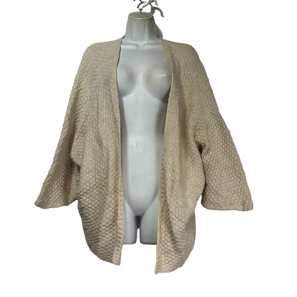 brandy melville italy beige wool knit open cardigan One Size - Picture 1 of 6